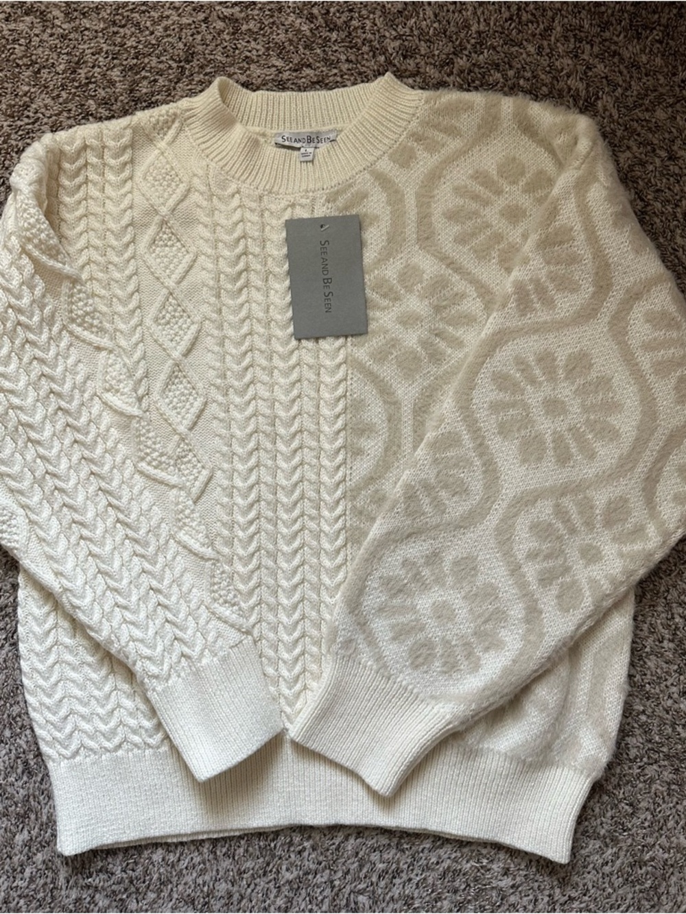 NWT mixed stitch sweater